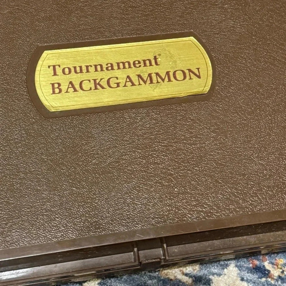 💥VINTAGE Tournament Backgammon Plastic Brown Case Game ES LOWE Travel Set 1978 - Picture 3 of 6